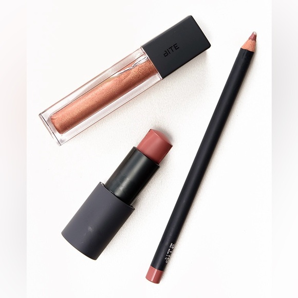 Bite Beauty Champagne Discovery Lip Set New In Box Pencil Multistick Lip Gloss